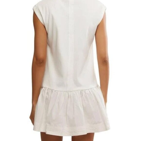 Free People Enya Mixed Media Minidress NWOT Size M White - Picture 4 of 4